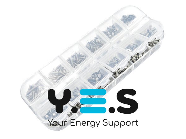 Набір гвинтів для ноутбука 240 шт: 12 видів (20×12), M2/M2.5/M3, нерж. сталь