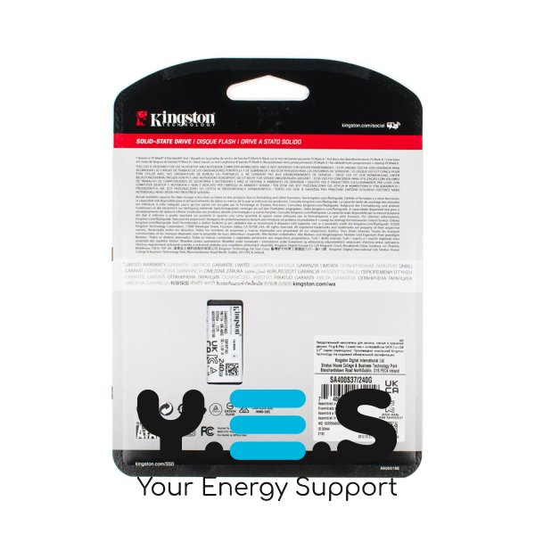SSD диск Kingston A400 240 ГБ 2.5" SATA III (SA400S37/240G), TLC, 350/500 МБ/с