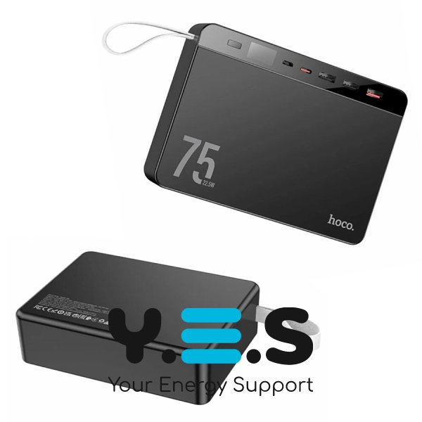 Універсальний павербанк HOCO J94 Overlord 75000mAh, 22.5W, чорний (6931474779175)