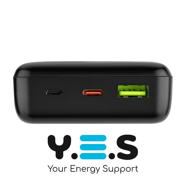 Мобільна батарея HOCO J87A Tacker 20000mAh, чорна (6931474761033)