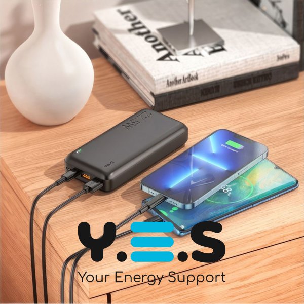 Універсальний павербанк HOCO J101A Astute 20000mAh, 22.5W, чорний (6931474782496)