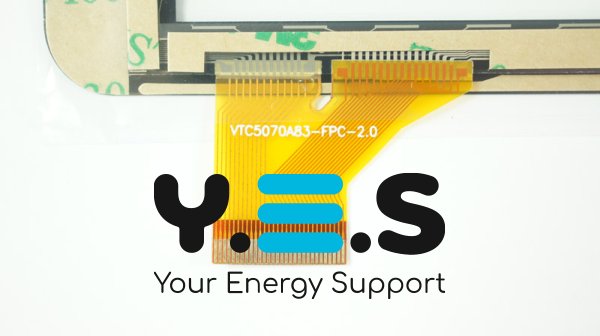 Тачскрин (сенсорне скло) VTC5070A83-FPC-2.0 7" 186×104/155×87 мм, чорний