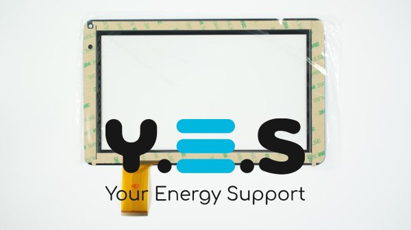 Тачскрин 9" 232×141/198×111 мм, 50 pin, чорний (сенсорне скло)