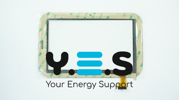 Сенсорне скло (тачскрін) YDT1206-A2 7" 187×118 мм, роб. 154×91 мм, чорне