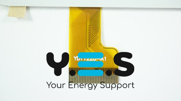 Сенсорне скло (тачскрин) YDT1220-A1 v2 без прорізу 7" 188×119/153×90 мм біле