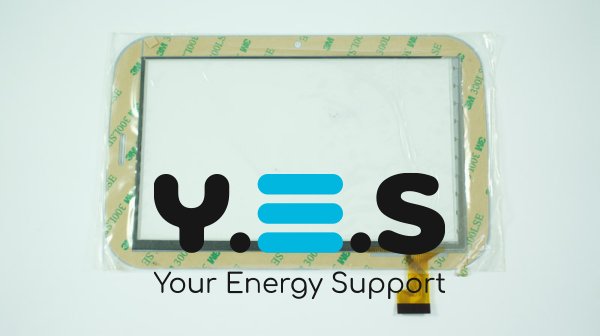 Тачскрін (сенсорне скло) YDT1220-A1 v1 з прорізом, 7", 188×118/153×90 мм, білий