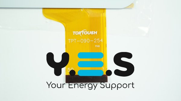 Тачскрін (сенсорне скло) TPT-090-254 9" 232×141/197×112 мм, 50 pin, білий