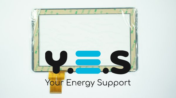 Сенсорне скло (тачскрін) XC-PG0900-010 9" 233×141 мм, 50 pin, біле