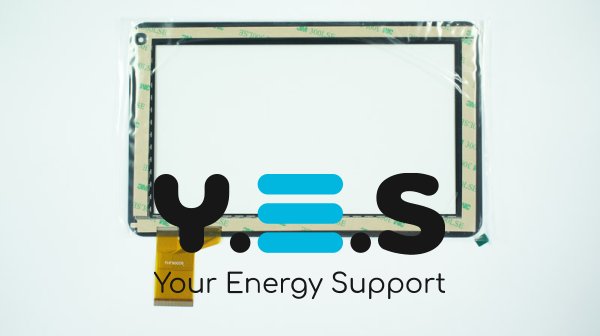 Тачскрін (сенсорне скло) FHF90006 9" 233×142 мм, робоча зона 198×112 мм, чорний