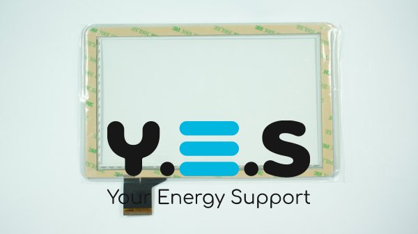 Сенсорне скло (тачскрін) для MF-506-090F, 235×144 мм, роб. 197×115 мм, біле