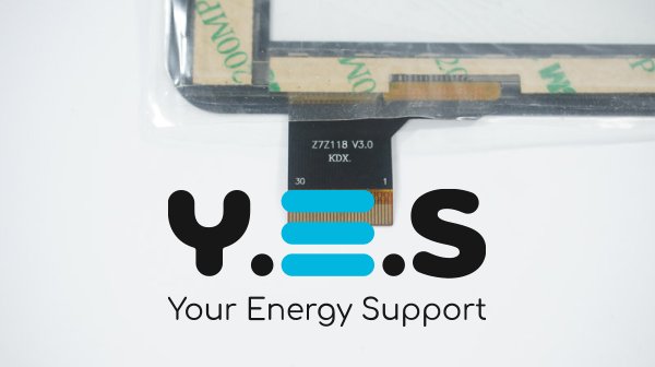 Сенсорне скло (тачскрин) Z7Z118 V3.0 7" 186×111 мм, 30 pin, чорне