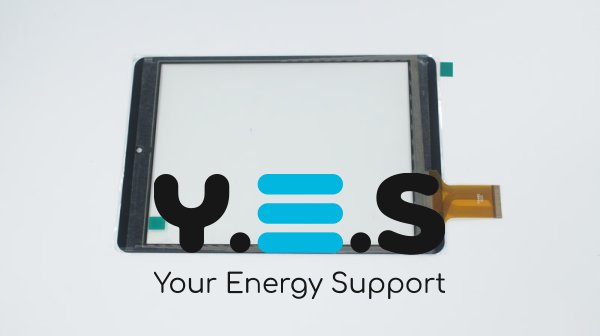 Сенсорне скло (тачскрін) 0539-V03 197×132 мм, 40 pin, чорне