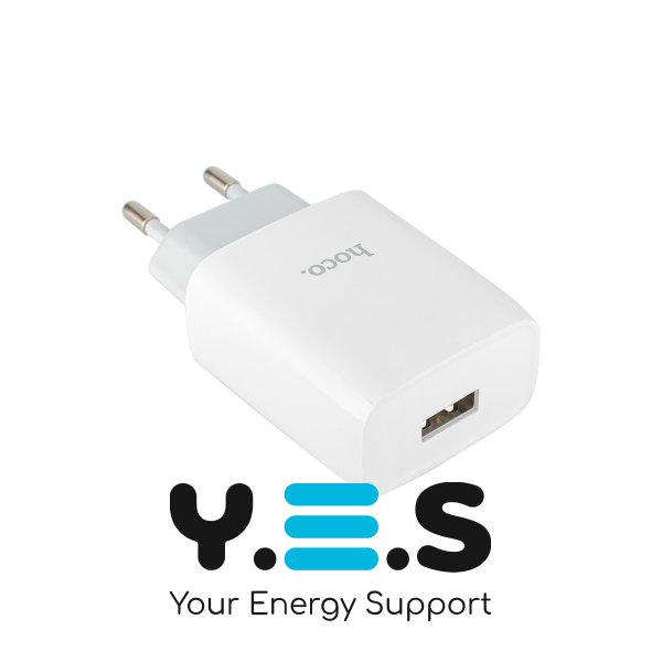 Мережевий зарядний пристрій HOCO C72A Glorious 10.5W, білий (6931474712899)