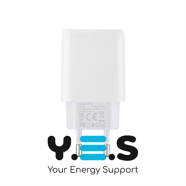 Мережевий зарядний пристрій HOCO C72A Glorious 10.5W, білий (6931474712899)