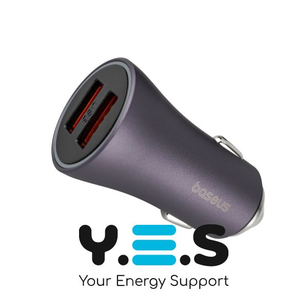 Автозарядка Baseus Golden Contactor Pro 40W, 2×USB (U+U), Quick Charge, CCJD-A0G