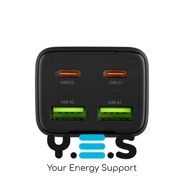 Зарядний пристрій HOCO N56 Fundador 2C+2U PD 30W, чорний (6942007632492)