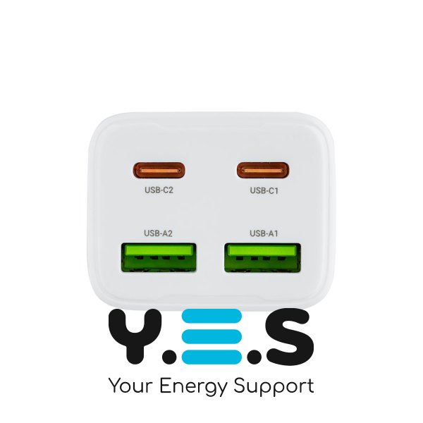 Зарядний пристрій HOCO N55 Fundador 2C+2U PD 20W, білий (6942007632447)