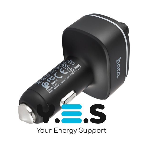 Автомобільний зарядний FM-модулятор HOCO E62 Fast PD20W+QC3.0, Bluetooth, чорний