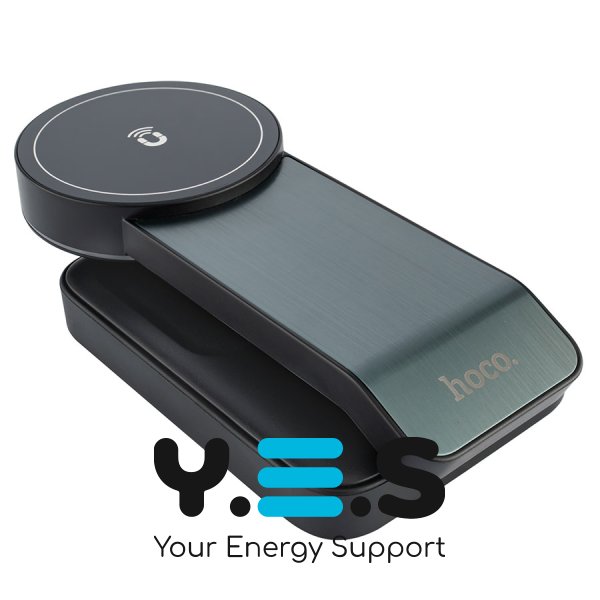 Бездротовий зарядний пристрій HOCO CQ3 для мотоцикла 3-в-1, чорний (6942007602334)