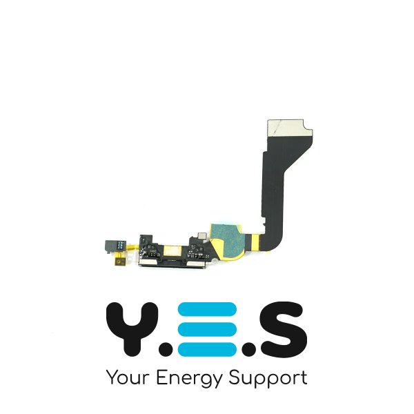 Шлейф с разъемом зарядки для Apple Iphone 4G, black, high copy