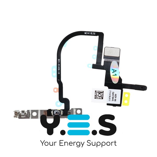 Шлейф кнопки живлення On/Off з компонентами для Apple iPhone XS