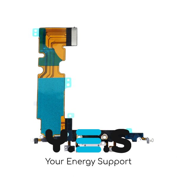 Шлейф с разъемом зарядки и компонентами для Apple iPhone 8+ Plus, gray