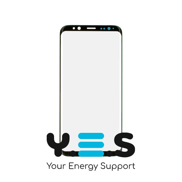 Скло корпусу з рамкою для Samsung Galaxy S8 G950, чорне Original