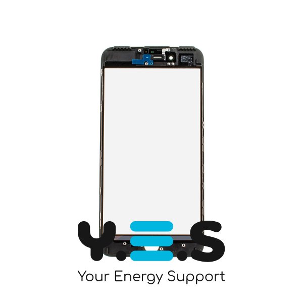 Скло корпусу з рамкою для Apple iPhone 7 Plus, чорне, Original