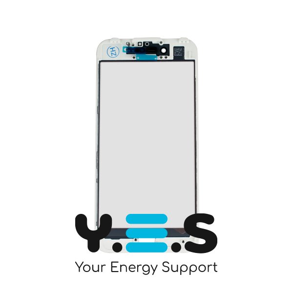 Скло корпусу з рамкою для Apple iPhone 7, біле Original