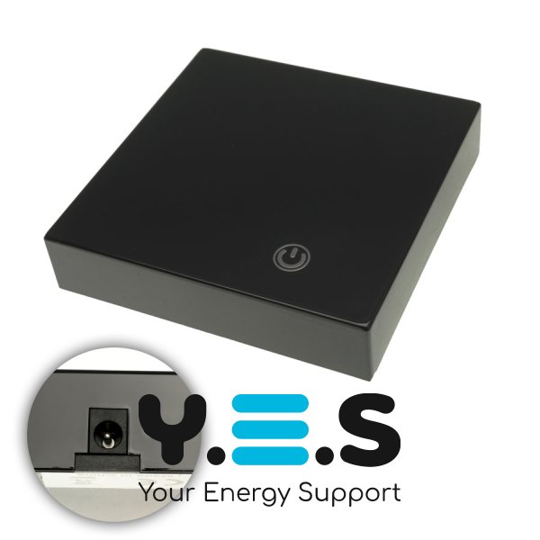 Левітуючий декоративний нічник-світильник «Лампочка» чорний, квадратна підставка