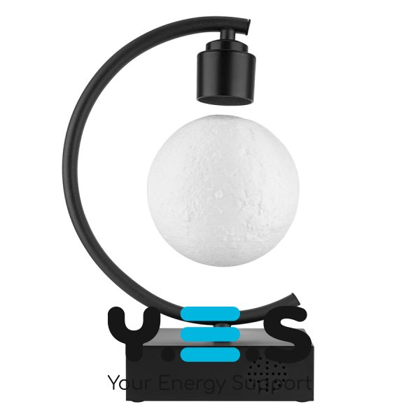 Левітуюча декоративна лампа-світильник «Місяць» з Bluetooth-колонкою, d=14 см