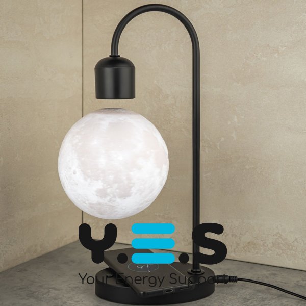 Левітуюча декоративна лампа-світильник «Місяць», 3 режими: 3000K/4500K/6000K