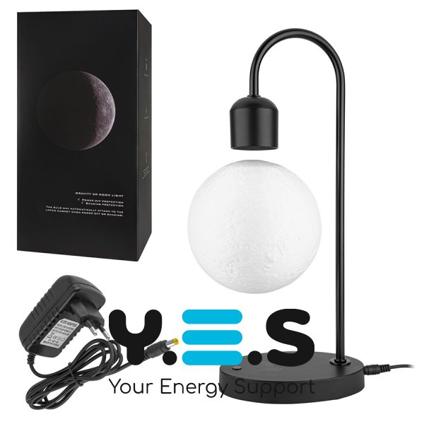 Левітуюча декоративна лампа-світильник «Місяць», 3 режими: 3000K/4500K/6000K