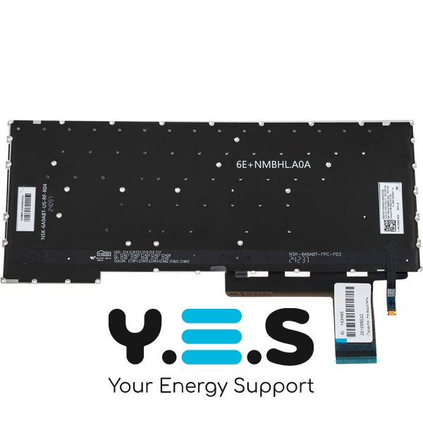 Клавіатура для ноутбука Lenovo Slim 5 14APH8, чорна, без рамки, підсвітка, RU-розкладка