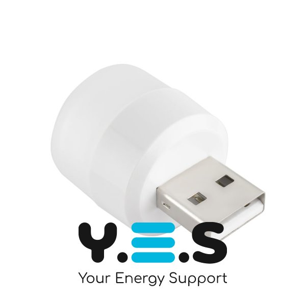 USB LED лампа-світильник 5V 1W, біле холодне світло