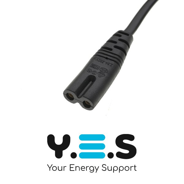 Мережевий кабель живлення для адаптера ноутбука C7 (PA2E), 2-pin, 1.5 м