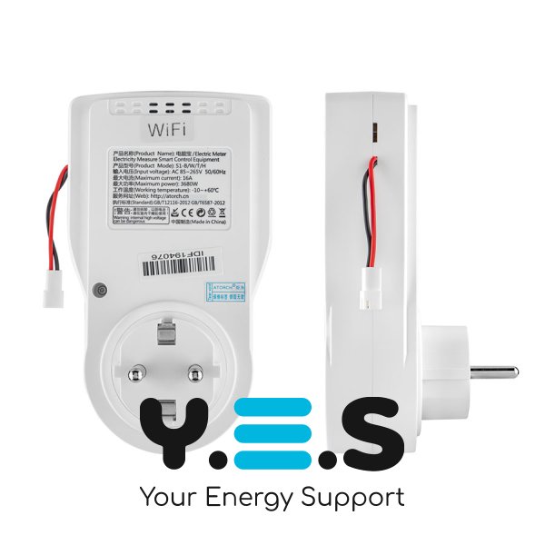 Смарт-розетка ATorch S1-WiFi 220V 16A з лічильником електроенергії та ваттметром
