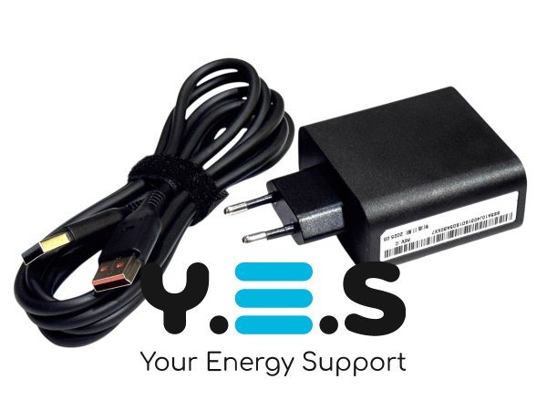 Блок живлення для ноутбука Lenovo 20V 2A 40W USB квадратний, з кабелем