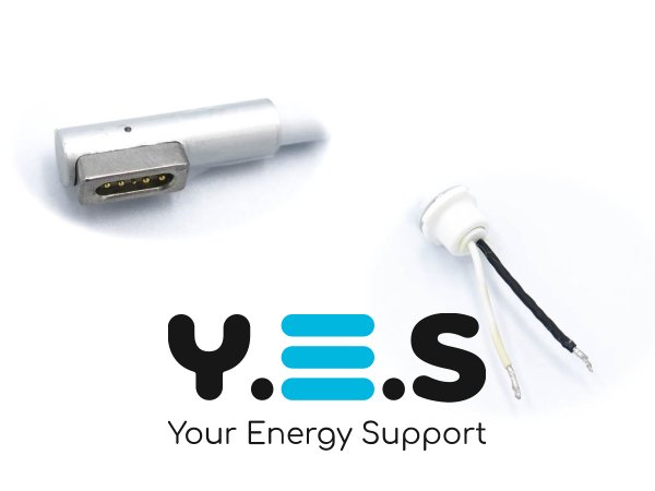 DC-кабель L‑Shape для Apple MagSafe 45W/60W/85W, від блока живлення до ноутбука