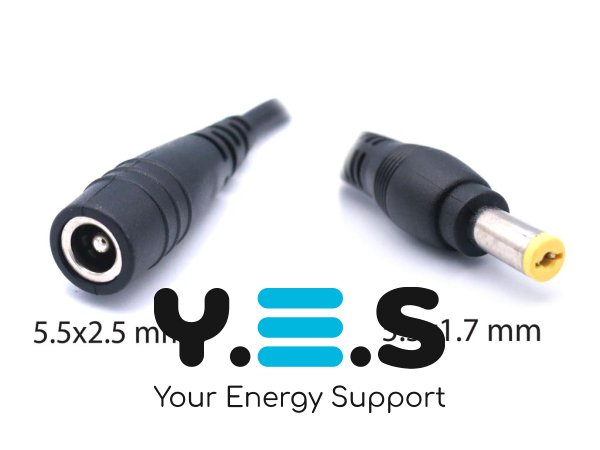 DC кабель‑перехідник 5.5×2.5 → 5.5×1.7 для БЖ Acer 30/45/65/90/120/135W