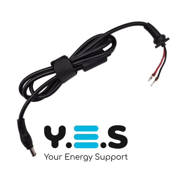 DC-кабель живлення 5.5×2.5 для ASUS/Lenovo/Toshiba 120–180W, прямий, від БЖ до ноутбука