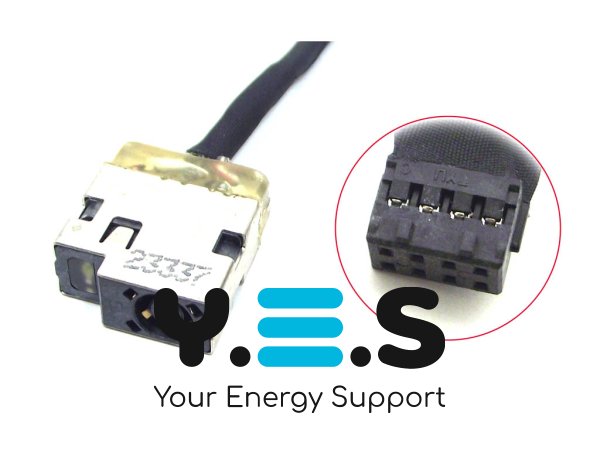 Розʼєм живлення HP 14-D/14-D100/15-D/15-D100/15-R/15-r011dx/15-r024nr/15-r029wm/15-r032ds/255 G3 747116-001 4.5*3.0+Pin з кабелем