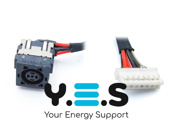 Розʼєм живлення PJ814 для Dell Latitude E6520 020NP9 (7.4×5.0, центральний пін) з кабелем