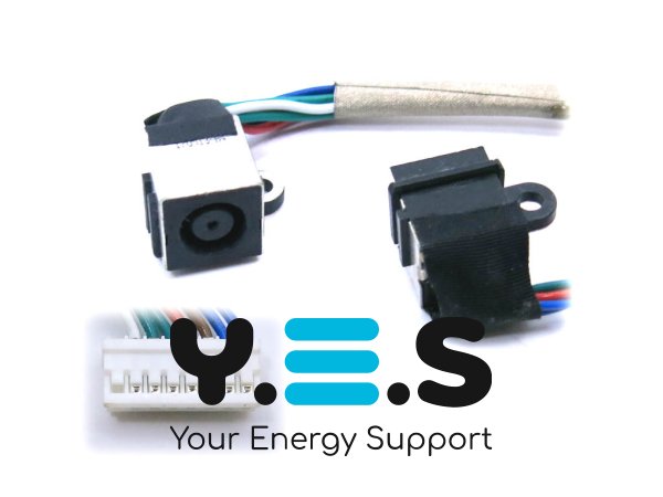 Розʼєм живлення PJ600 для Dell XPS 17 L701X/L702X RMD72 (7.4×5.0, центр. пін) з кабелем