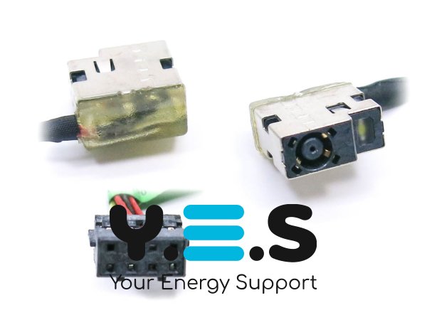 Розʼєм живлення для ноутбука HP Envy 15-J, 15-R, 15-G (4.5×3.0+Pin) з кабелем