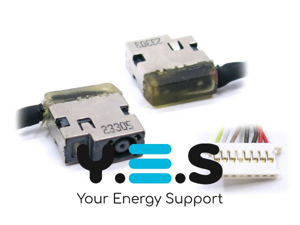 Розʼєм живлення для ноутбука HP 15-AC/AF/AY/BA/BN, 15-ac010nr, 15-AC000 (4.5×3.0+Pin), кабель 120 мм, 799736-F57