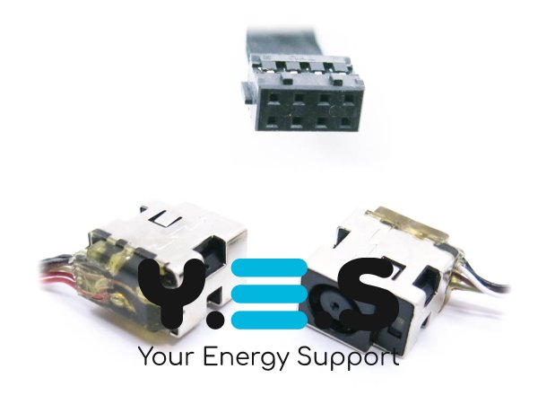 Розʼєм живлення для ноутбука HP DV6-6000, DV6-7000 DV6T-7000, M7, 7.4×5.0, центр. пін, з кабелем