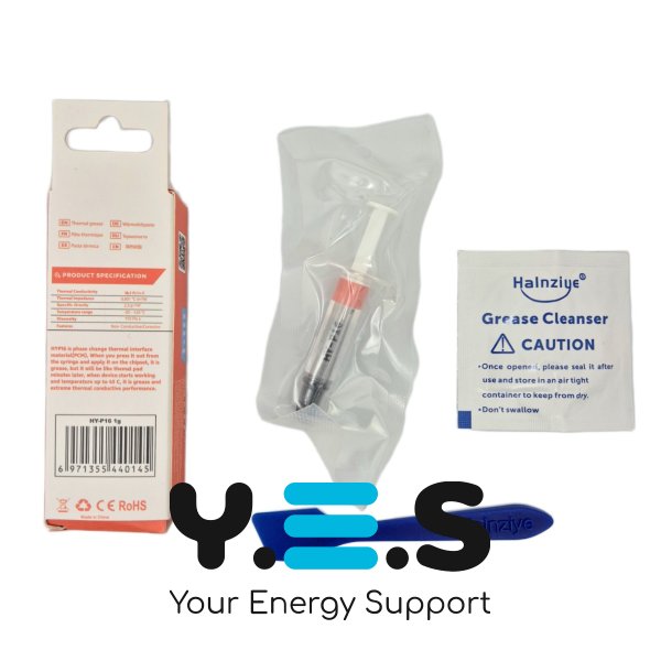 Термопаста Halnziye HY-P16 Carbon Gray, шприц 1 г, теплопровідність 16.1 Вт/м·К