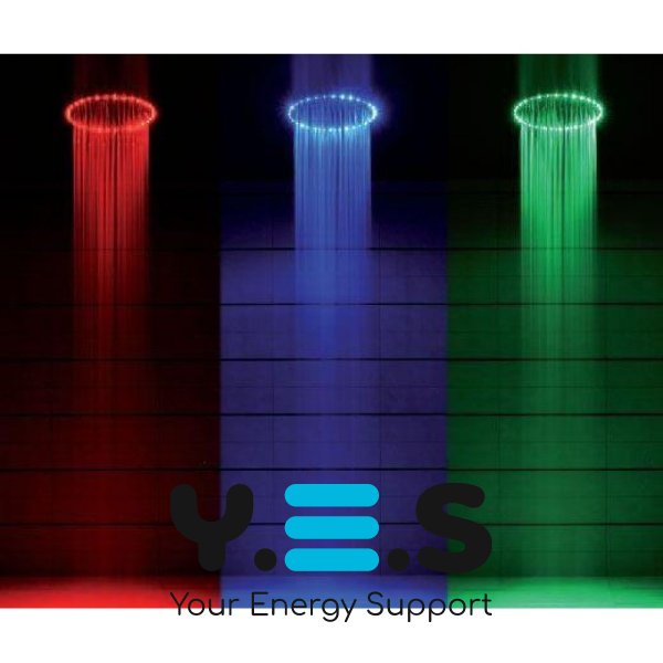 Світлодіодна лійка для душу LED з термопідсвіткою, що змінює колір від температури води