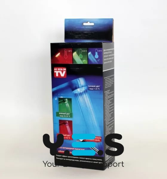 Світлодіодна лійка для душу LED з термопідсвіткою, що змінює колір від температури води